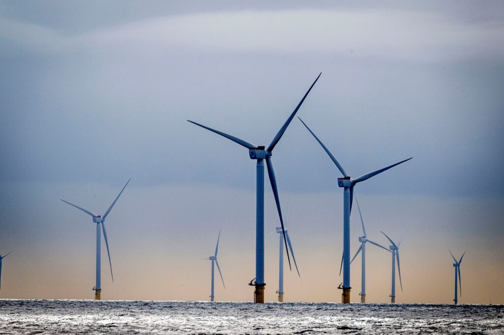 Offshore wind farm of vattenfall Hollandse Kust Zuid wind farm